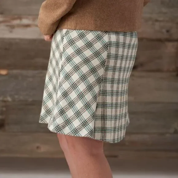 Ann Taylor Loft A-Line Skirt Size 12 | Cotton Wool Blend | 17" Wa - Picture 2 of 6